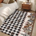 thumbnail image 4 of Black White Washable Area Rug 3x5 Buffalo Plaid Country Star Barn Barrel Farmhouse Low-Profile Large Area Rugs with Non Slip Backing Indoor Floor Carpet for Entrance Living Room Bedroom Home Office, 4 of 9