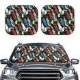 thumbnail image 2 of Windshield Sun Shade, Parrot Foldable Car Sun Shade Windshield For Front, 2 Pieces, 2 of 4