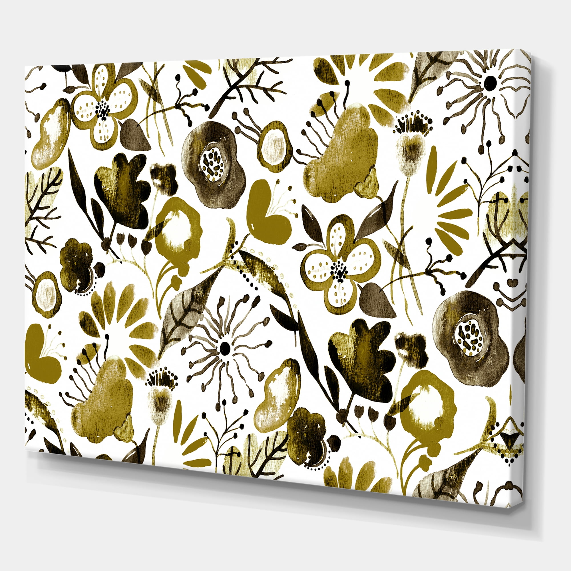 Designart ' Vital Abundance Of Wildflowers II ' Modern Canvas Wall Art Print