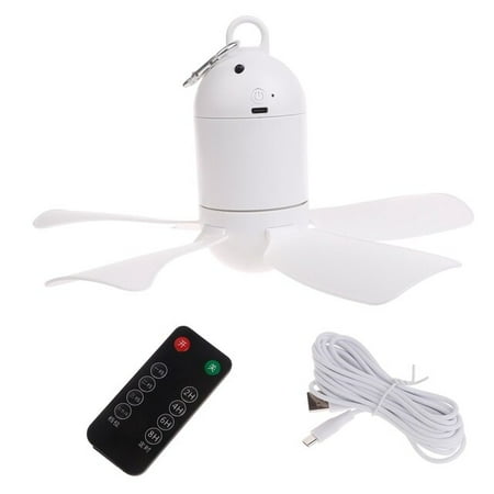 

DancePeanut Portable Camping Fan Tent Fan Ceiling Fan 4Gear with Remote Retachable Blades