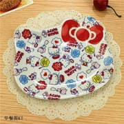 My Melody Sanrio Dinner Plate Hello Kitty Anime Baby Children Kawaii Saucer Tableware Cute Fruit Plates Cartoon Snacks Tray Gift 2221580