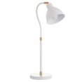 thumbnail image 1 of Henn&Hart 10" Mat Blanc/laiton Métal Lampe de Table, 1 of 11
