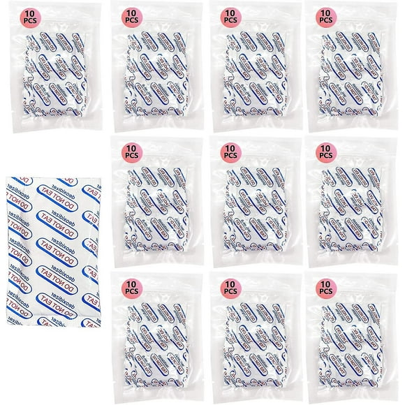 Oxygen Absorbers For Food Storage 200cc, 100 Pcs O2 Absorbers Food Grade For Mylar Bags, Canning, Flour, Wheat, Oats And Freeze Dried Foods - Long Ter