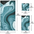 thumbnail image 2 of GZHJMY Bath Towel Sets for Bathroom Hand Towels Fingertip Towels Blue Marble Opal Fluid 3 Piece Decorative Soft Cotton Absorbent, 2 of 6