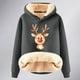 thumbnail image 4 of WILLBEST Sudadera de Mujer Womens Casual Plus Velvet Christmas Series Printed Long Sleeve Hooded Sweatshirt 689 X-Grande, 4 of 4