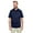 Dk Navy/ Dk Chrc, variant on Men's Tall Flash IL Colorblock Short Sleeve Shirt TR ROYAL/ BLACK 2XT