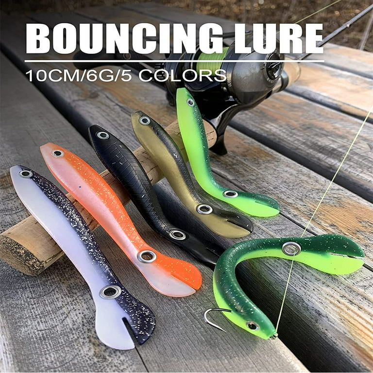 Elbourn Fishing Lures, Simulation Loach Soft Bait, Slow Sinking Bionic  Swimming Lures for Saltwater, Freshwater (10PCS Green) 