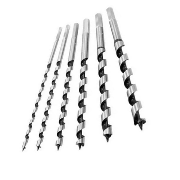 Juego de 6 brocas helicoidales para madera, vástago hexagonal, herramienta de escariado de agujeros alargados para carpintería