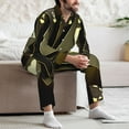 thumbnail image 7 of Susaid Casino Cards 1 Print Men's Long Sleeve Pajama Set, Two-Piece Button-Down Loungewear PJs Set, Comfortable Sleepwear for Relaxation-XX-Large, 7 of 7