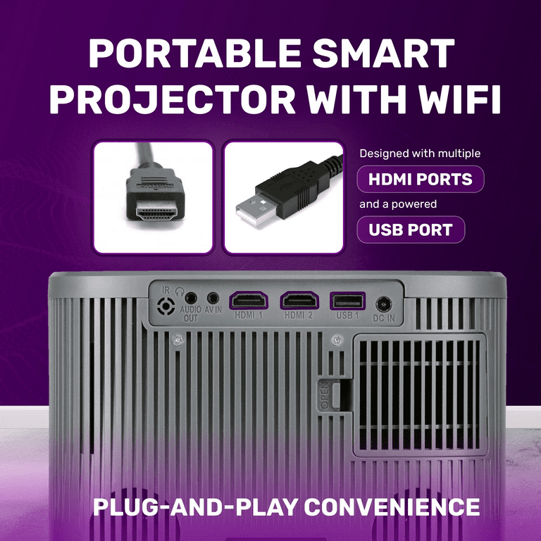 Pre-Owned RCA 720P HD ROKU Smart Home Theater Projector, With ROKU