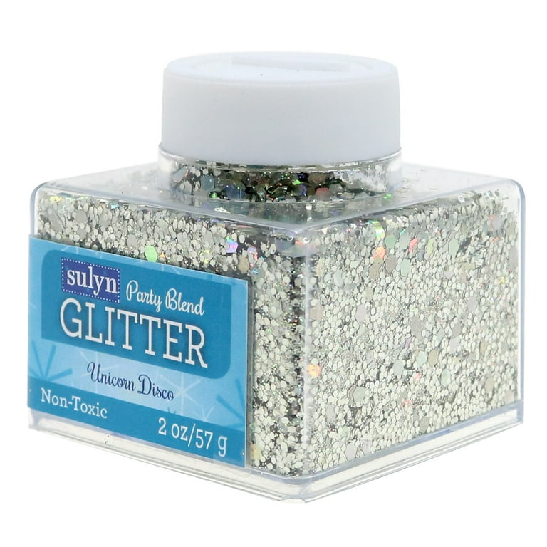 Sulyn Party Blend Glitter for Crafts, Silver Unicorn Disco, 2 oz 