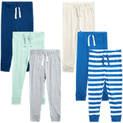 Koala Baby Boys' Sweatpants - 6 Piece Playwear Lightweight Jogger Pants (Newborn/Infant)