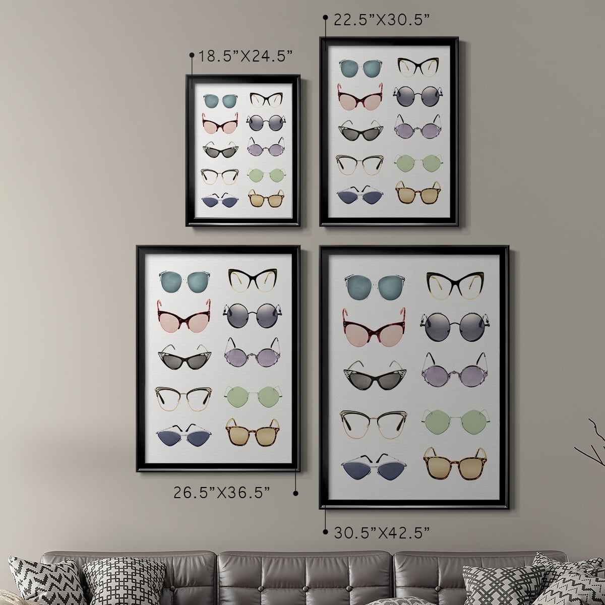 Vintage Glasses I Premium Classic Framed Print - Ready to Hang