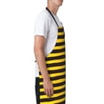 thumbnail image 3 of Lsque Bee Stripe Waterproof Apron Chef Aprons for Men Heavy Duty Chemical Work Apron Extra Long Grilling Aprons with Adjustable Bib Apron, 3 of 9