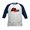 Navy/White, variant on - Skull Valentine Candy Kids Baseball Jersey - Kids Cotton Baseball Jersey, 3/4 Sleeve Shirt