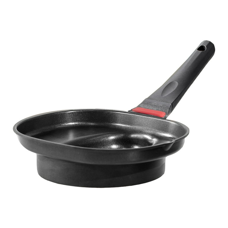 Non-stick Frying Pan Omelet Pan with Mold Omelet Rice Mold Pan Omelet Egg  Pan for Home (Black) 