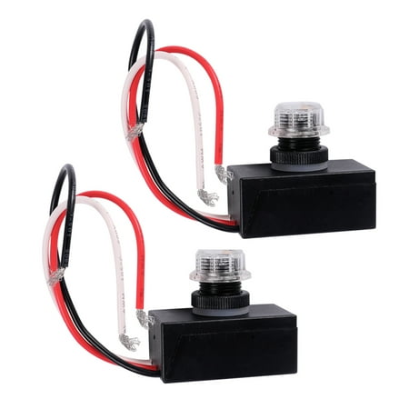 

Meijiashe 2pcs 120V Outdoor Hard-Wired Post Eye Light Control with Photocell Light Sensor Photocell Sensor Dusk to Dawn Light Sensor Photocell for Outdoor Light (Black)(Random Style)