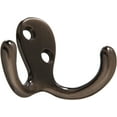 thumbnail image 1 of Hillman Hardware Essentials 852293 Double Clothes Hooks Pewter -2 Pack, 1 of 2