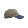 thumbnail image 3 of Gravity Outdoor Co. Pigment Dyed Adjustable Baseball Cap - White Logo - Olive/Navy, 3 of 4