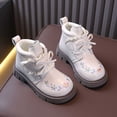 thumbnail image 6 of hzomhy Girls Short Boots Round Toe Thick Sole Side Zipper for Fall Winter Daily Casual and Outdoor Wear, 6 of 9