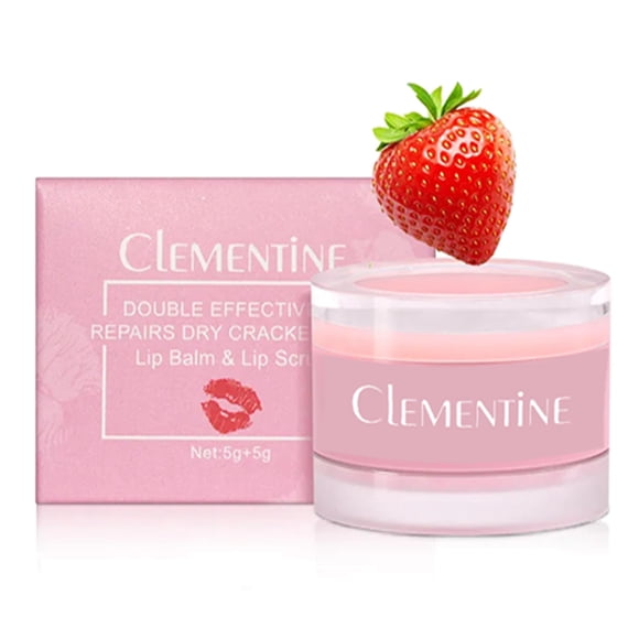 Clementine ZAHRA Today Lip Care Set - Bálsamo reparador hidratante suave pero eficaz y base exfoliante exfoliante para labios nutritivos y suavizantes