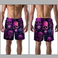 thumbnail image 3 of luoweisi Men's Beach Shorts Quick Dry Swim Trunks with Mesh Lining Skull L, 3 of 5