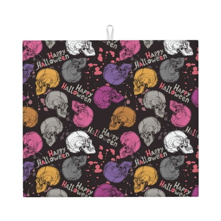 

Matuu Halloween Skeleton for Dish Drying Mat for Kitchen Counter for Kitchen and Dining Kitchen Counter Accessories 16 x18