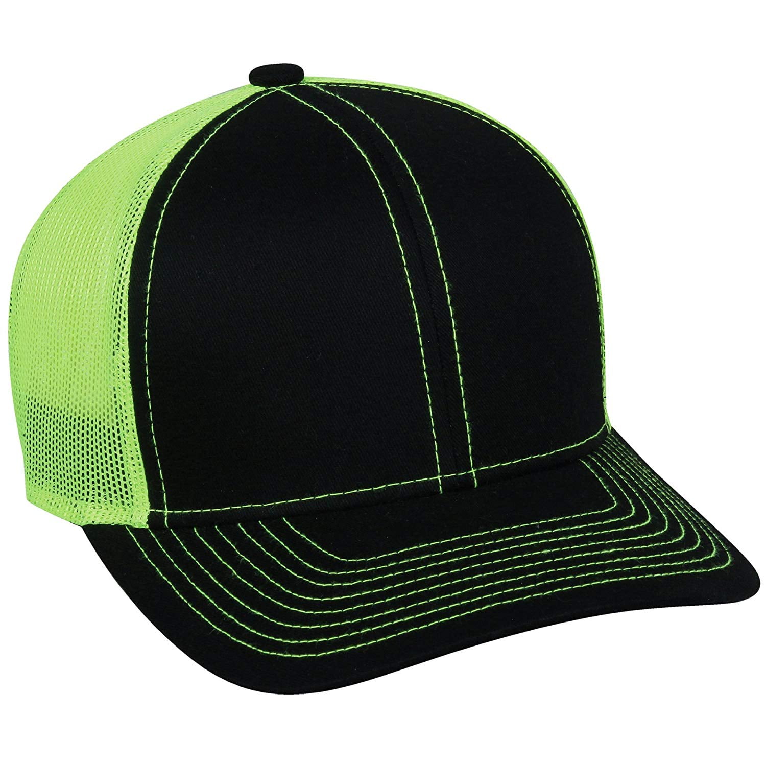 neon mesh back caps
