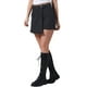thumbnail image 4 of Pantalones cortos de mezclilla para mujer Inspire Chic, cargo, de imitación envolvente, de cintura alta, mini shorts de mezclilla, color negro, 4 of 6
