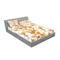 thumbnail image 2 of Ambesonne Fall Fitted Sheet & Pillow Sham Set, Autumn Season Elements Nature, Full, Yellow Orange, 2 of 2