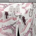 thumbnail image 4 of Paris Dog Crate Cover, Valentines Day Theme with Eiffel Kissing Couple Hot Air Balloon Wedding Concept, Easy to Use Pet Kennel Cover for Dogs, 35" x 23" x 27", Pale Pink Rose, by Ambesonne, 4 of 6