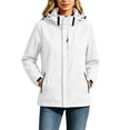 thumbnail image 2 of Women's Plus Size Rain Jackets Waterproof Zip Up Outdoor Windproof Jacket With Hood And Sporty Coat, 2 of 6