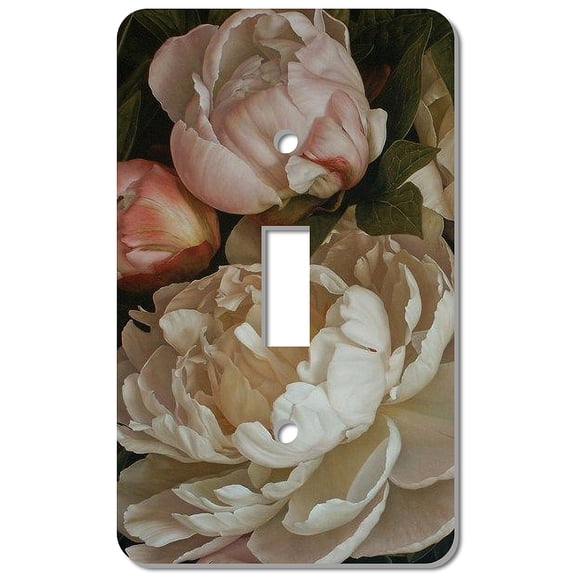 2Pcs Vintage Flower Single Toggle Light Switch Plate Covers Decorative Wall Plates Cover Acrylic Electrical Outlet Wallplates