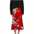 thumbnail image 2 of TaTaai Women's Fashion Printed Skirt with Side Zipper, Lightweight Flowy Fabric, and Elastic Waistband for Comfortable Daily Wear Gift, 2 of 7