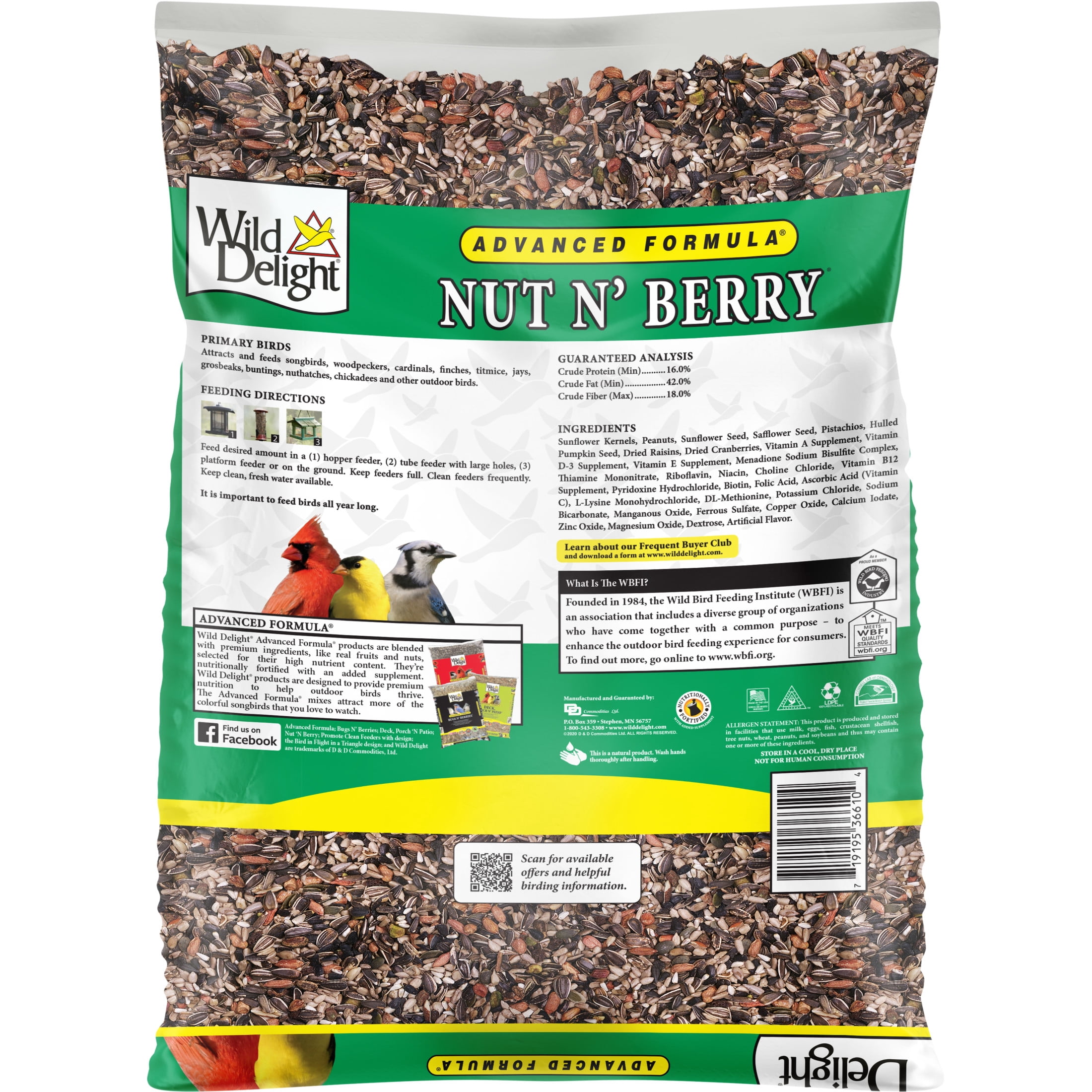 Wild Delight Advanced Formula Nut N Berry Wild Bird Food 10 lb