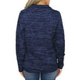 thumbnail image 3 of Coloody Chandails Henley à Fermeture Éclair à Manches Longues pour Femmes, Coupe Ample Décontractée, Tunique à Enfiler avec Poches, 3 of 3