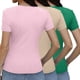 thumbnail image 4 of Camiseta básica de manga corta ajustada para mujer: camiseta de poliéster ajustada, top informal de verano, tallas S-XXL, estampado floral, apta para múltiples ocasiones, 4 of 6