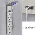 thumbnail image 3 of LED Shower Panel Tower Stainless Steel Rain&Waterfall Massage Body Jet System Brushed Nickel, 3 of 11