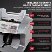 Cassida Advantec 75 UV/MG Top Loading Bill Counter with Counterfeit Detection & Valucount