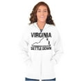 thumbnail image 4 of Virginia Settle State Map Shape Funny Zip Up Hoodie Men's Women's Brisco Brands M, 4 of 6