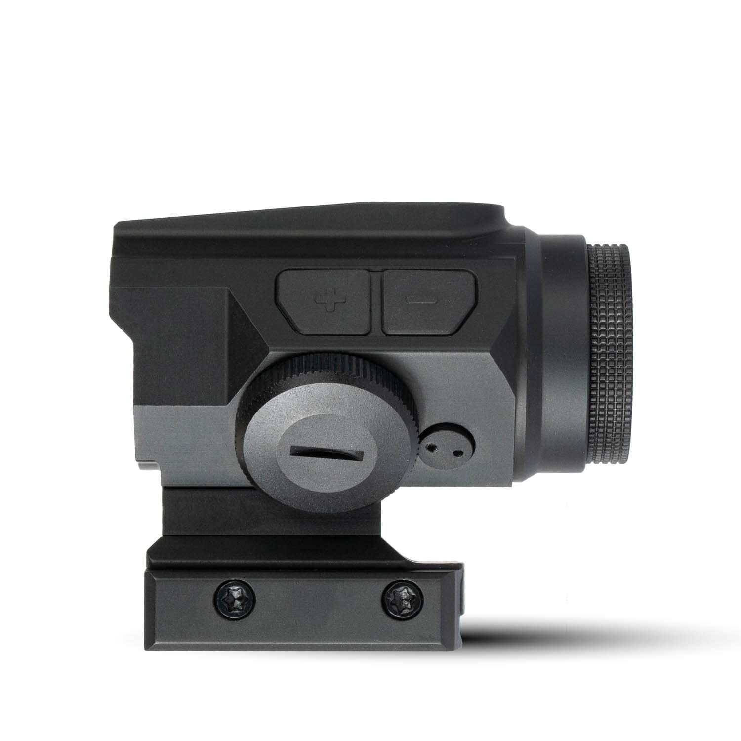 Monstrum Ruckus (e) 3X Prism with Electronic Button Control and Shake Awake | Circle Dot Reticle