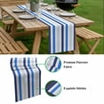 thumbnail image 5 of Sky Blue Stripe Table Runner - 90 Inch Long, Kitchen Dining Table Runner Dresser Scarves, Geometric Farmhouse Vertical Striped Farmhouse Decor for Coffee Tables Wedding Party Banquet, 5 of 8
