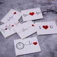 thumbnail image 2 of Tarjeta de invitación en blanco Simple, tarjeta de agradecimiento con patrón de corazón de electrocardiograma, tipo plegable, tarjeta de felicitación para pequeñas empresas, 10 piezas, 2 of 4