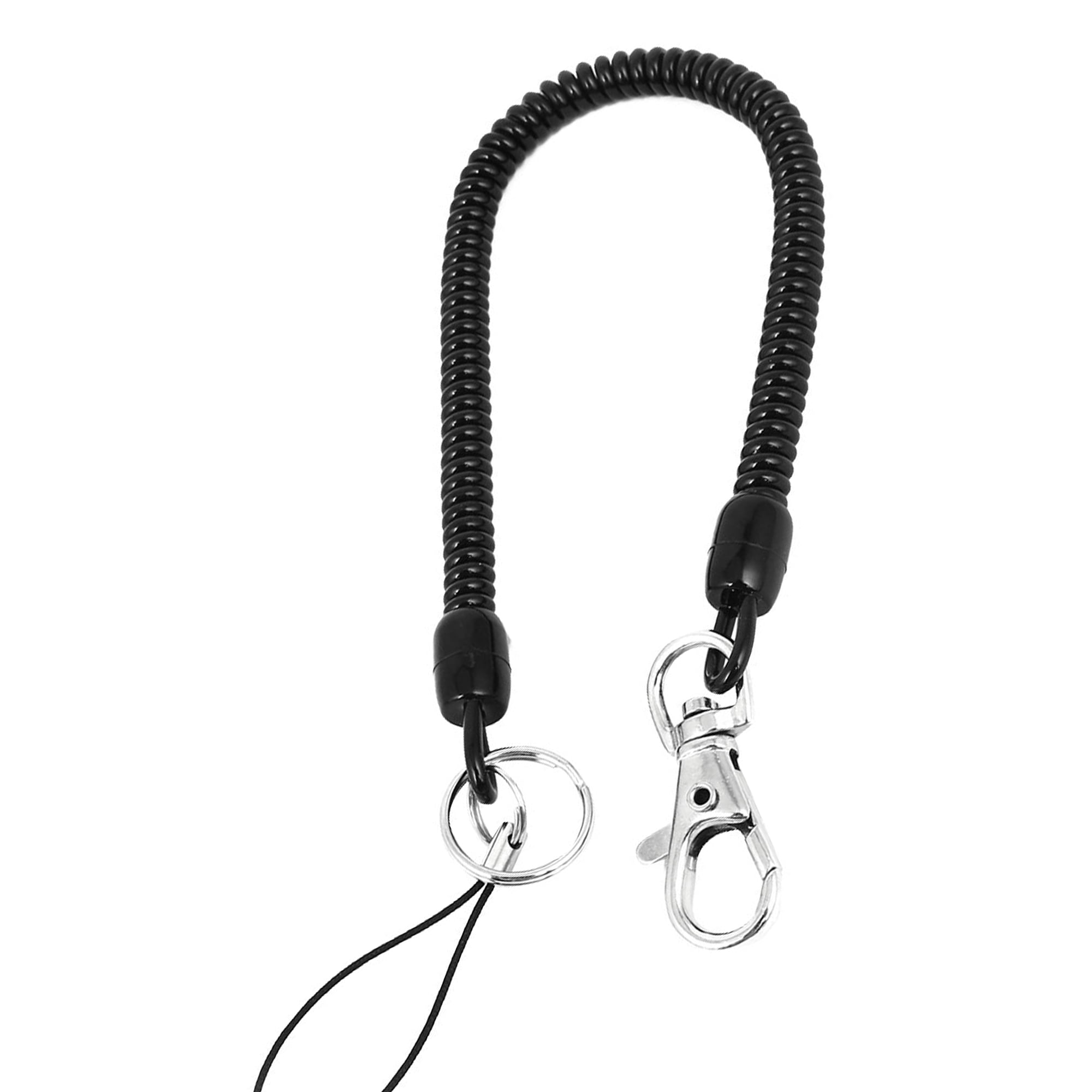 Unique Bargains Coil Spring Keychain Spiral Fishing Lanyard Cord with Lobster Clasp
