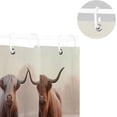 thumbnail image 5 of FREEAMG Highland Cow Shower Curtain, Waterproof Fabric Shower Curtains with 12 Hooks for Bathroom Hotel Spa Home Decor, 60 x 72 Inch, 5 of 6