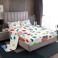thumbnail image 1 of YST Owl Sheet Set Full Sheet Set For Girls Kids Cute Flower Animal Sheets, Flying Bird Sheet Sets Botanical Flower Pattern 3D Animal Bedding Set, 1 Top Sheet 1 Fitted Sheet 2 Pillowcases, 1 of 5