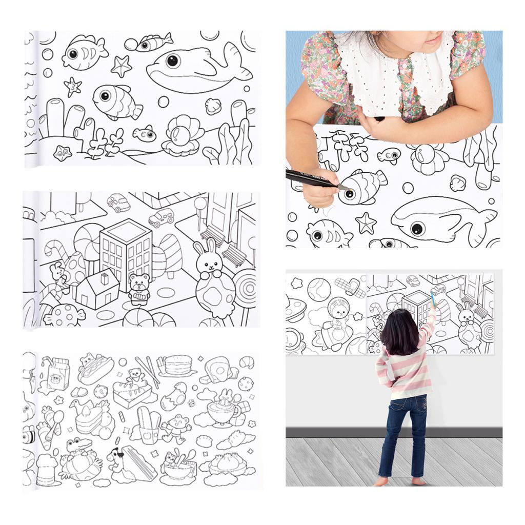  Outlets Children's Drawing Roll,3M Drawing Paper, Painting  Paper for Kids, DIY Coloring Pages with Pattern, Tracing Paper for Drawing,  Re-Stick Art Paper Roll for Stickers, Arts & Crafts (Princess) : Arts