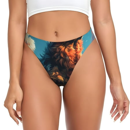 Sigee Colorful Cloud Shepherd Dog for Women s G-String Panty  Low Rise  Soft Lace Perfect for Everyday Wear or Special Occasions-X-Large