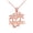 Rose, variant on Solid Gold Mexico Palm Tree Pendant Necklace (10K White Gold, Pendant with 18" chain)