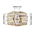 thumbnail image 7 of Wioihee Under $2.00 Plated Chunky Ring Pear Shaped Zirconia Wedding Ring for Women,Engagement Ring for Women, 7 of 7